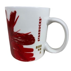 Starbucks 2014 Red and White Ceramic Mug